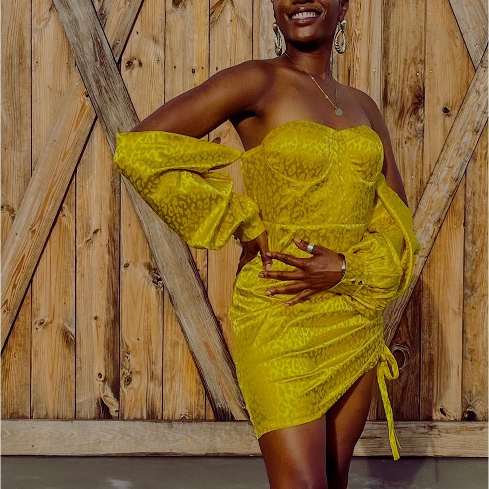 Mustard yellow dress
